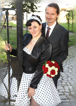 Paar im Rockabilly Style